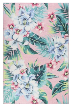 Accessorize Teppich 240x290 Pink Blumenmuster