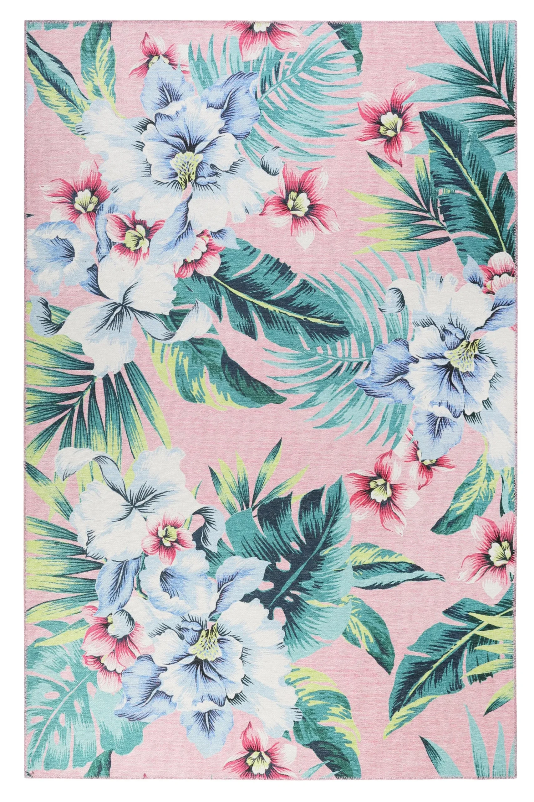 Accessorize Teppich 240x290 Pink Blumenmuster