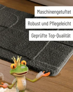 Badteppich Anthrazit Grau 