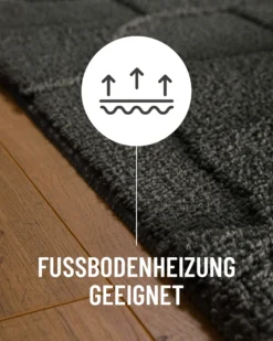 Badteppich Anthrazit Grau 