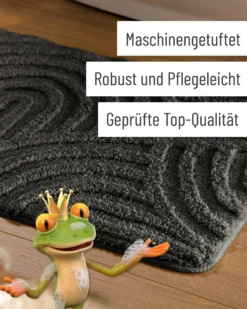 Badteppich Anthrazit Grau 