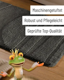 Badteppich Anthrazit Grau 