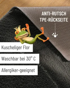Badteppich Anthrazit Grau 