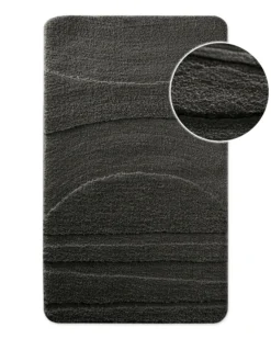 Badteppich Anthrazit Grau 