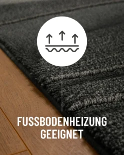 Badteppich Anthrazit Grau 