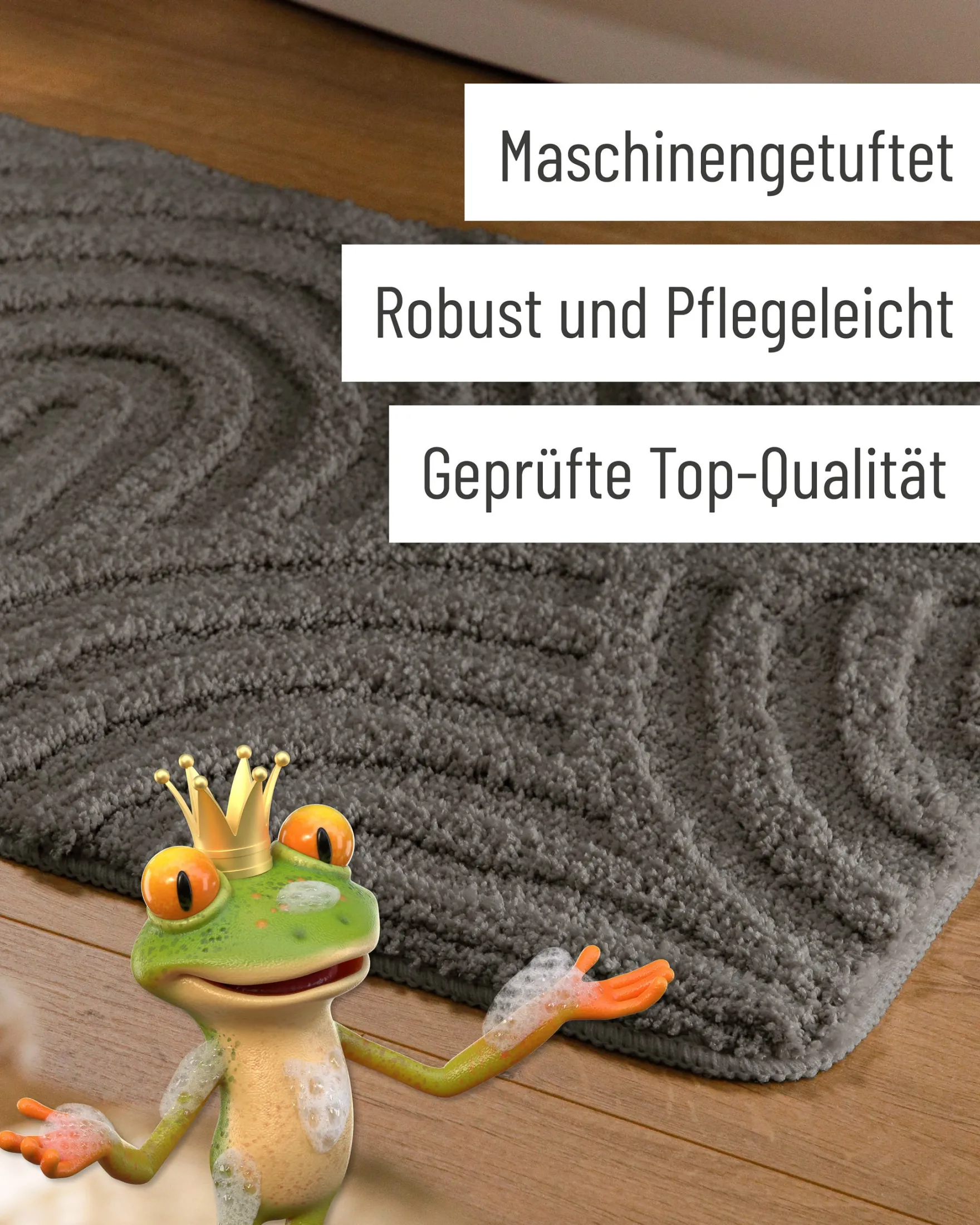 Badteppich Basalt Grau "Fiete" WECONhome