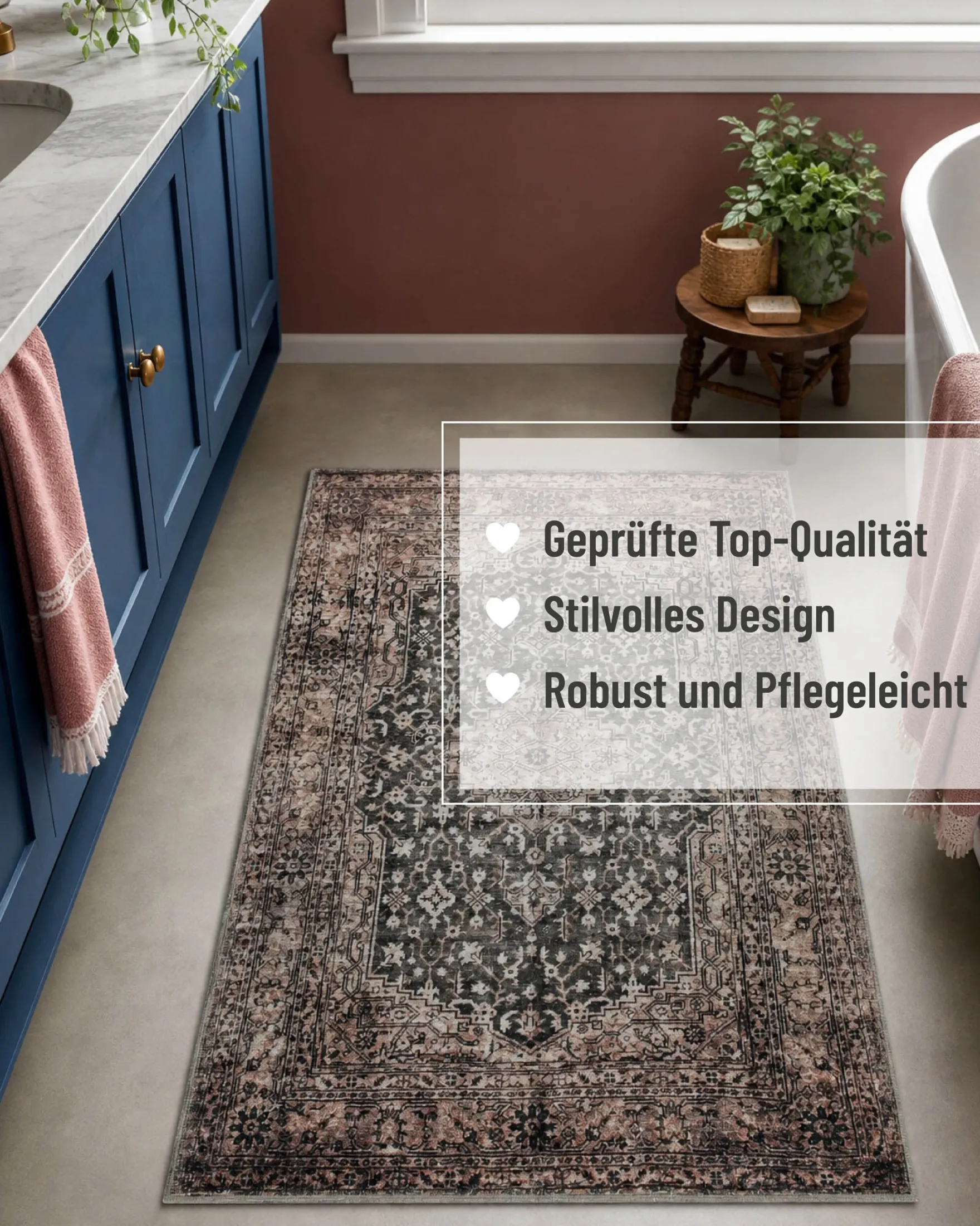 Badteppich Beige Grau "Ralph" WECONhome