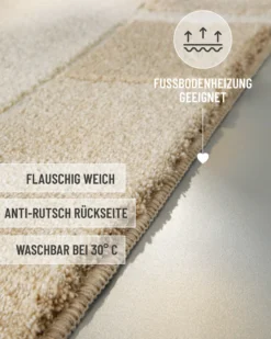 Badteppich Beige Multi
