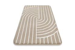 Badteppich Beige Weiß 