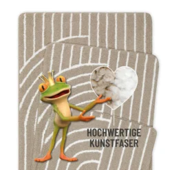 Badteppich Beige Weiß 