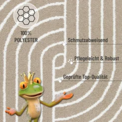 Badteppich Beige Weiß 