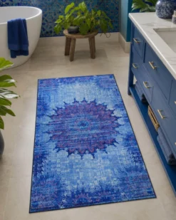 Badteppich Blau Multi "Healing" WECONhome