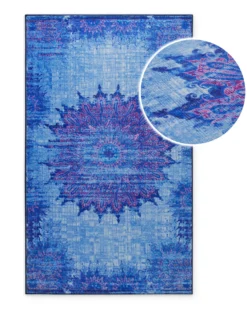 Badteppich Blau Multi