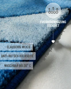 Badteppich Blau Multi "Monte Cavo" Homie Living