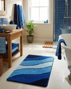 Badteppich Blau Multi 