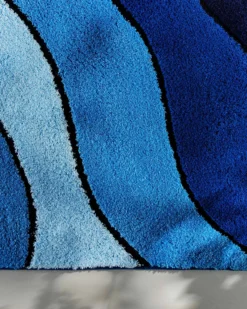 Badteppich Blau Multi 