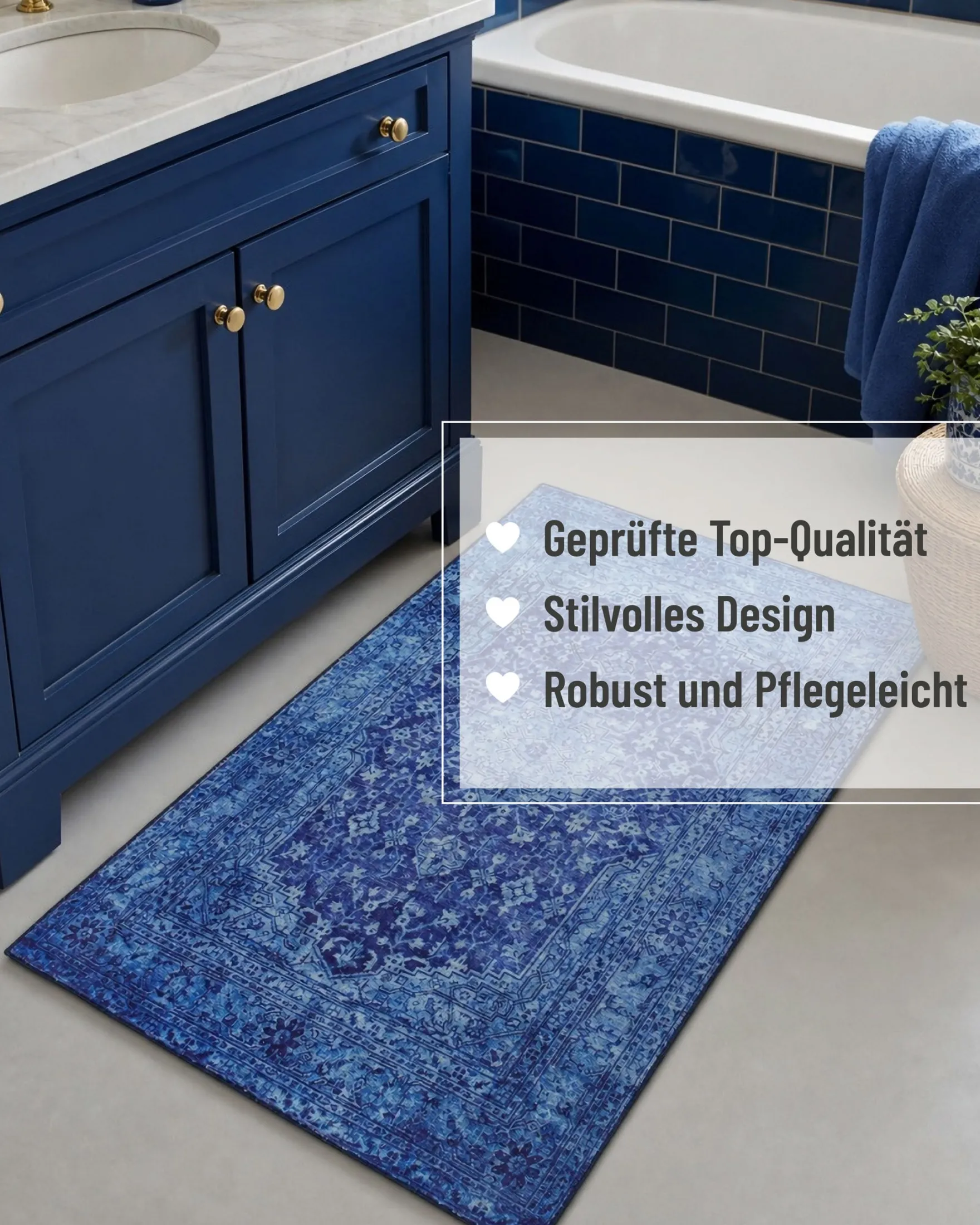 Badteppich Blau Multi "Ralph" WECONhome