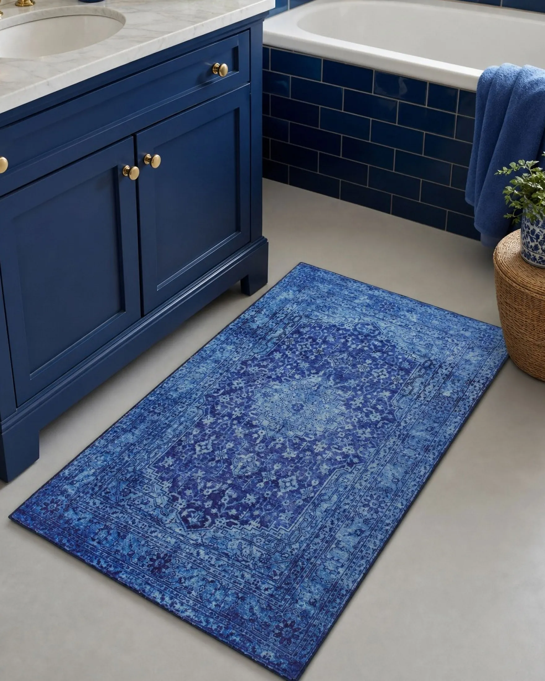 Badteppich Blau Multi "Ralph" WECONhome