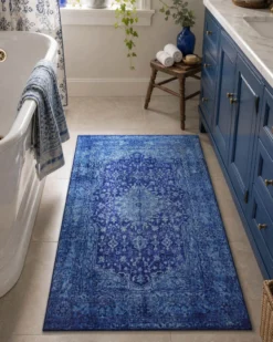 Badteppich Blau Multi