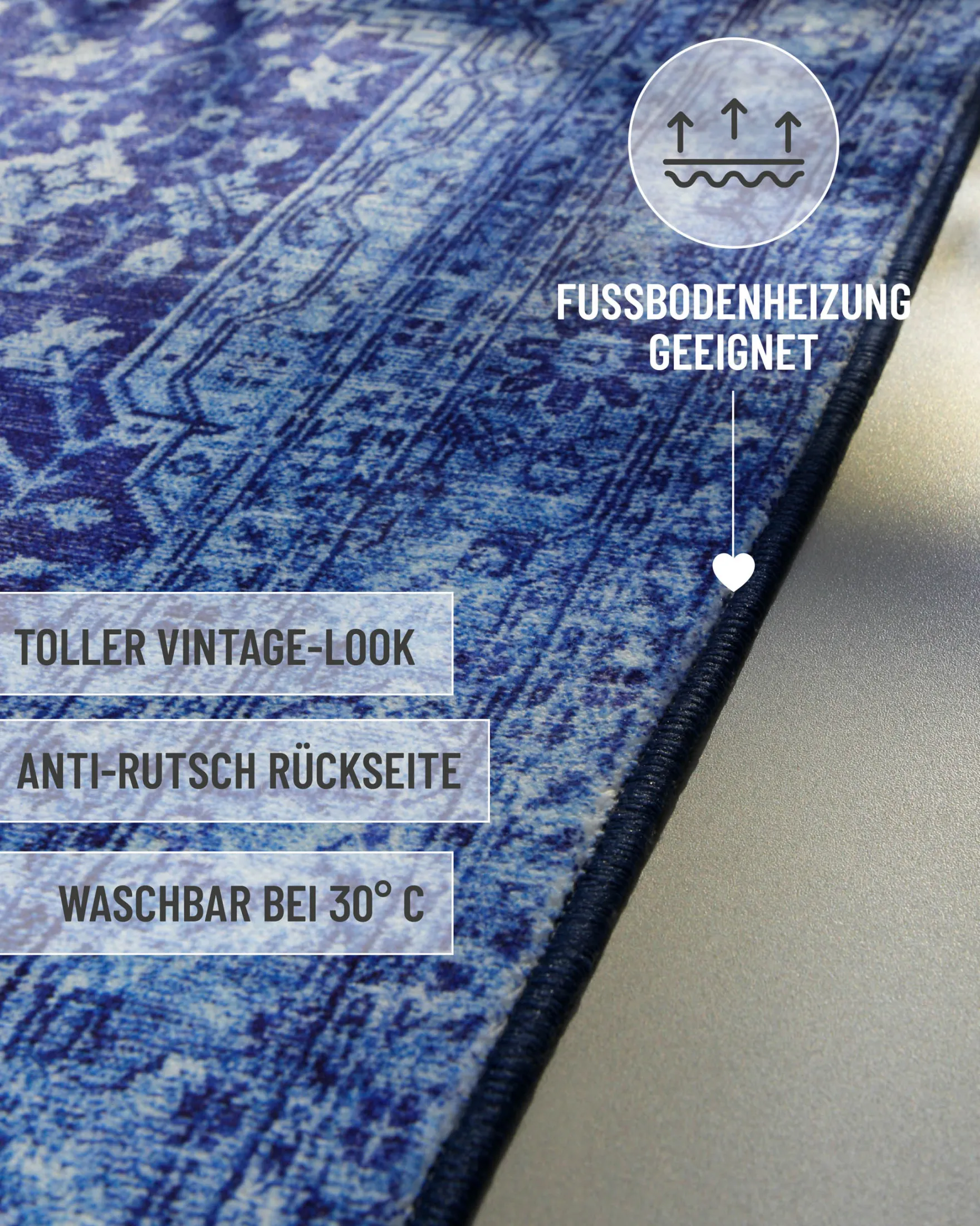 Badteppich Blau Multi "Ralph" WECONhome
