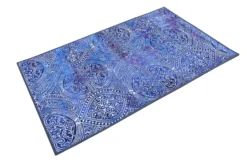 Badteppich Blau Vintage 