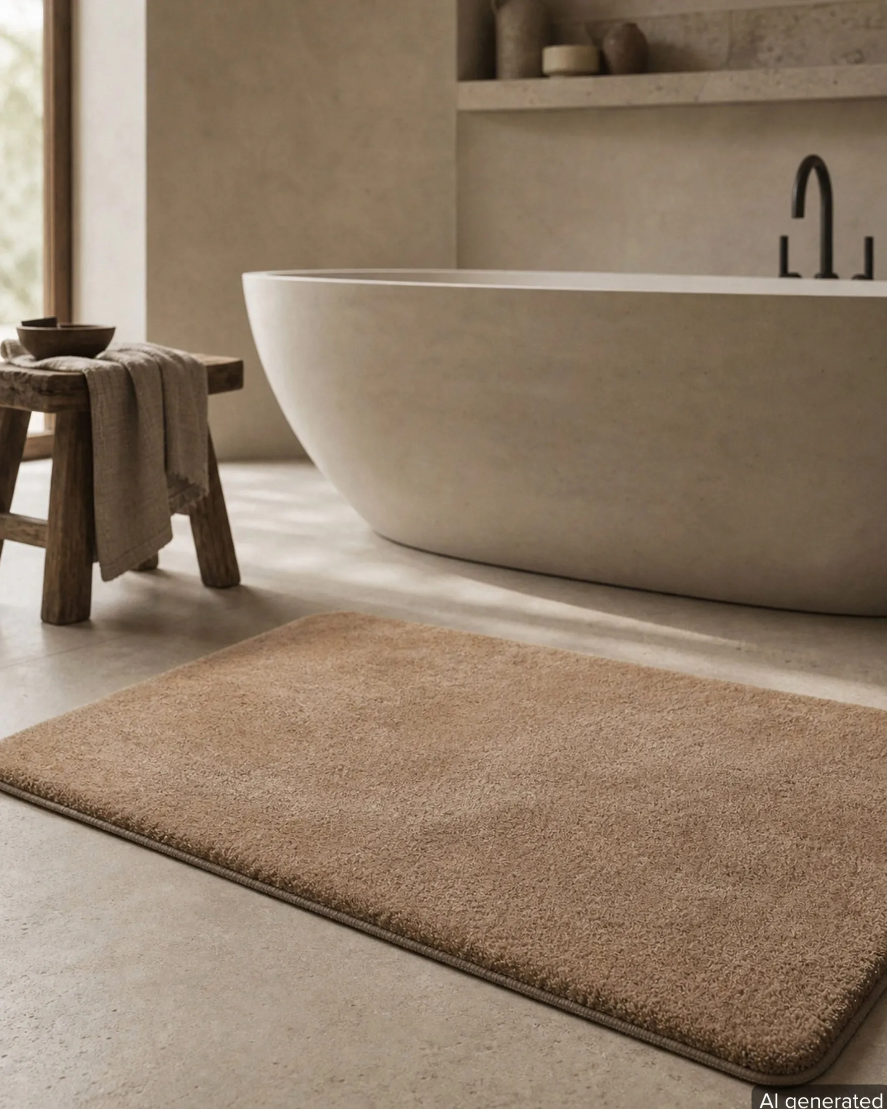 Badteppich Braun Beige "Joris" WECONhome Basics