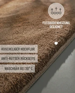 Badteppich Braun Beige