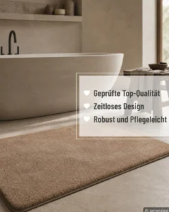 Badteppich Braun Beige