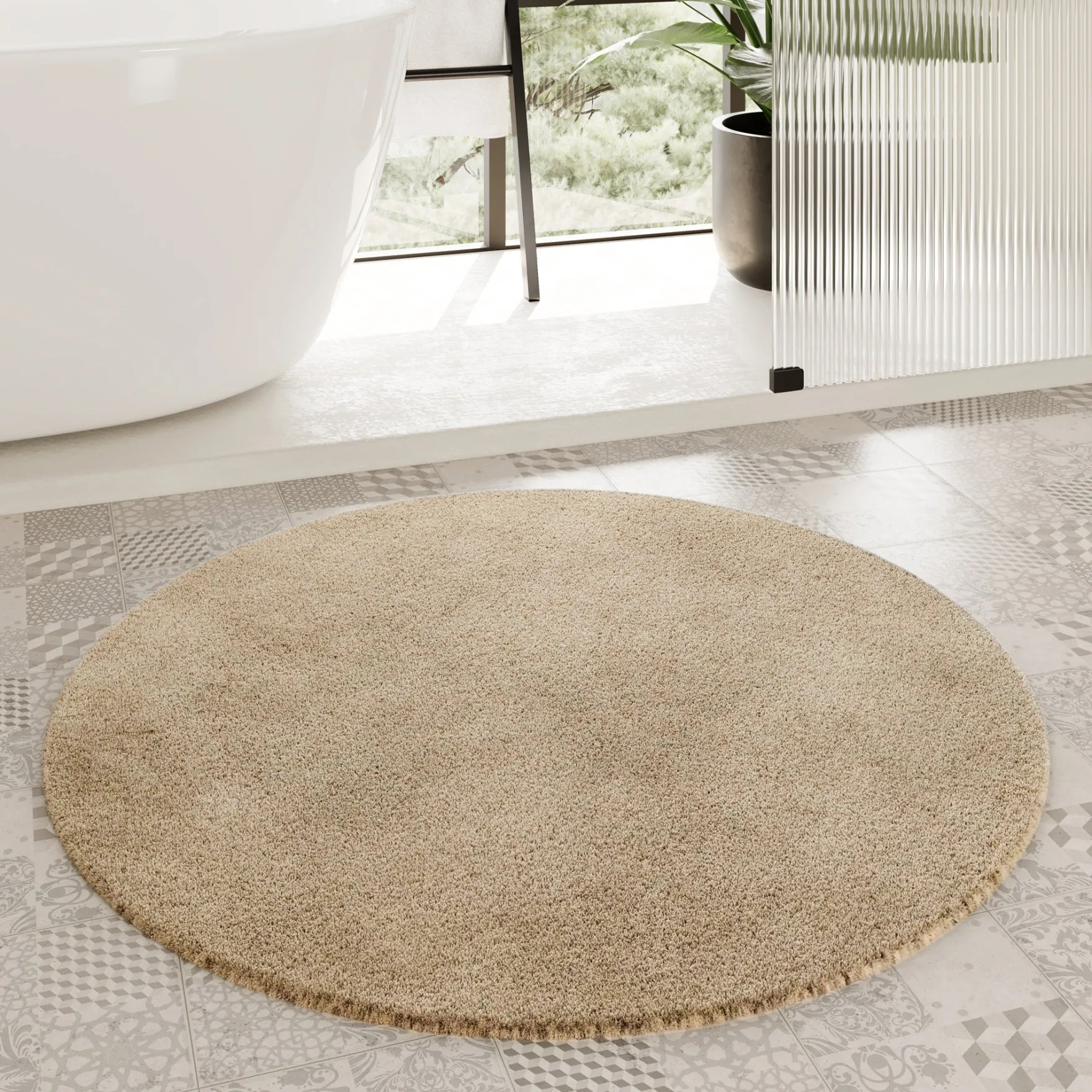 Badteppich Cappuccino Beige "Porto Azzurro" Homie Living