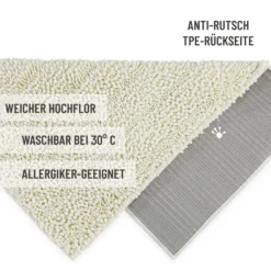 Badteppich Creme Beige