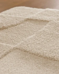 Badteppich Creme Weiß 