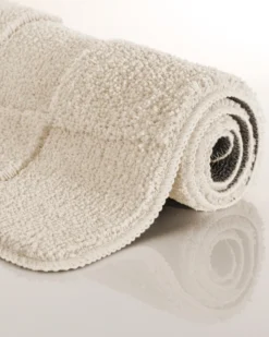 Badteppich Creme Weiß 