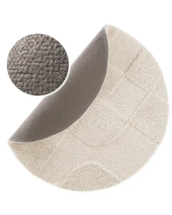 Badteppich Creme Weiß 