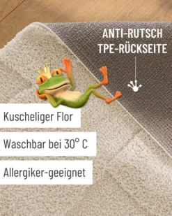 Badteppich Creme Weiß 
