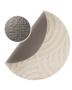 Badteppich Creme Weiß 