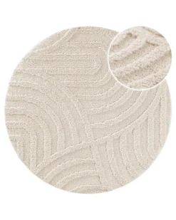 Badteppich Creme Weiß 