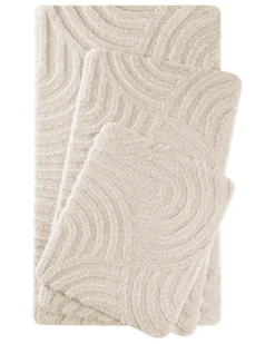 Badteppich Creme Weiß 