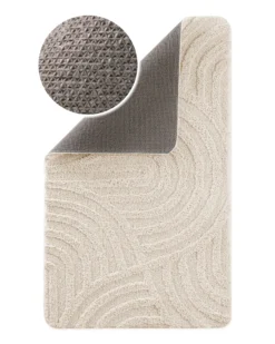 Badteppich Creme Weiß 