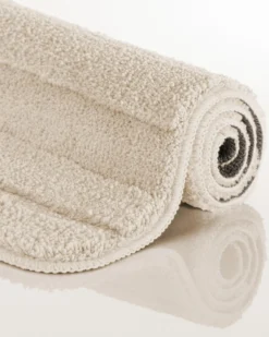 Badteppich Creme Weiß