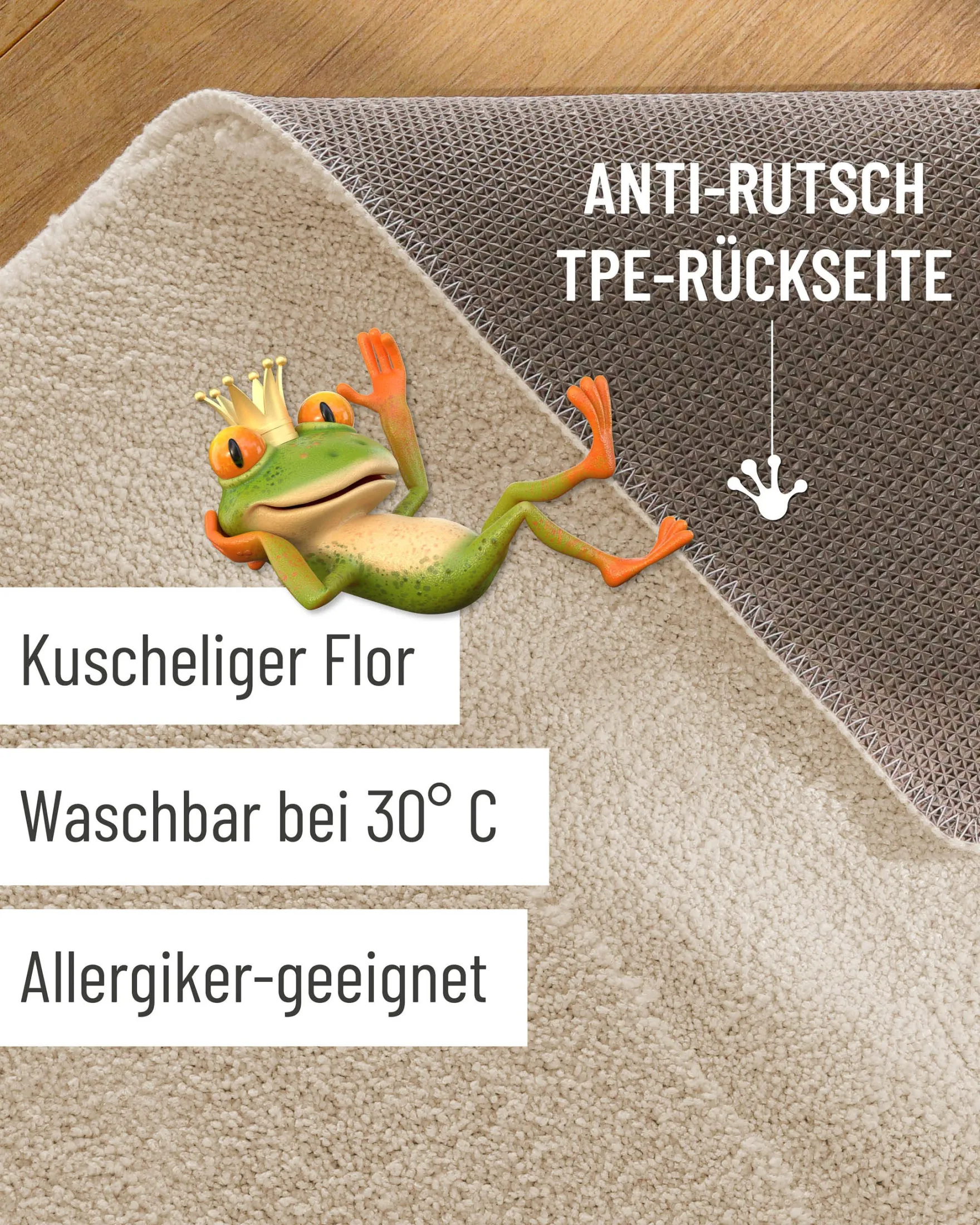 Badteppich Creme Weiß "Marc" WECONhome