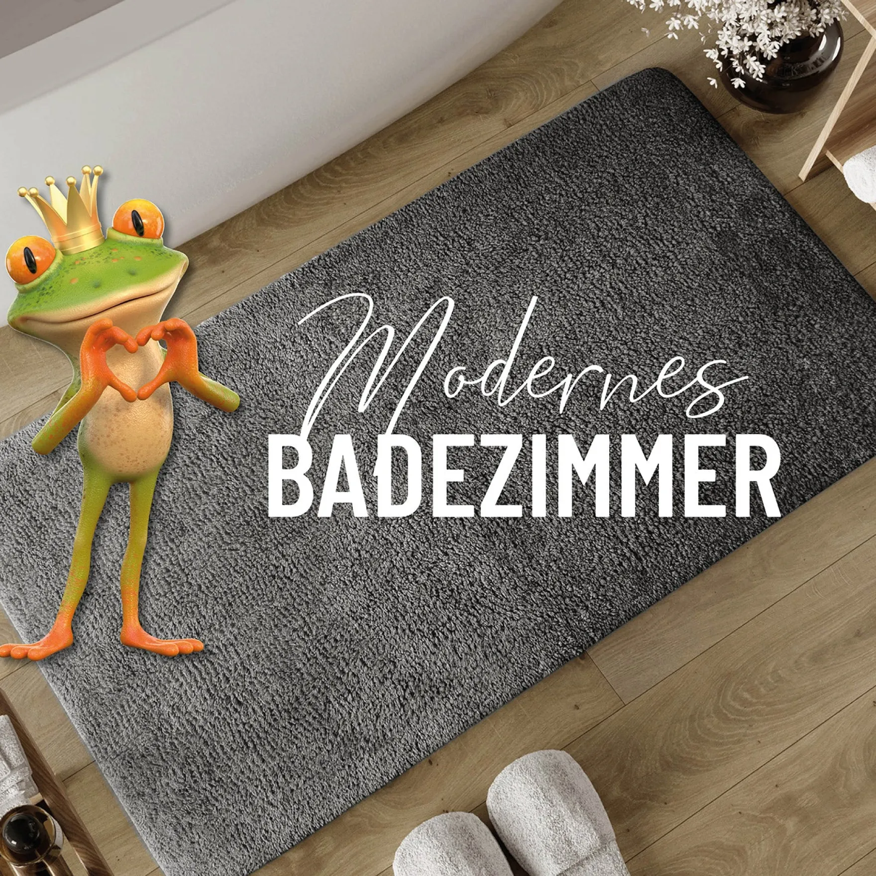 Badteppich Granit Grau "Erik" WECONhome Basics