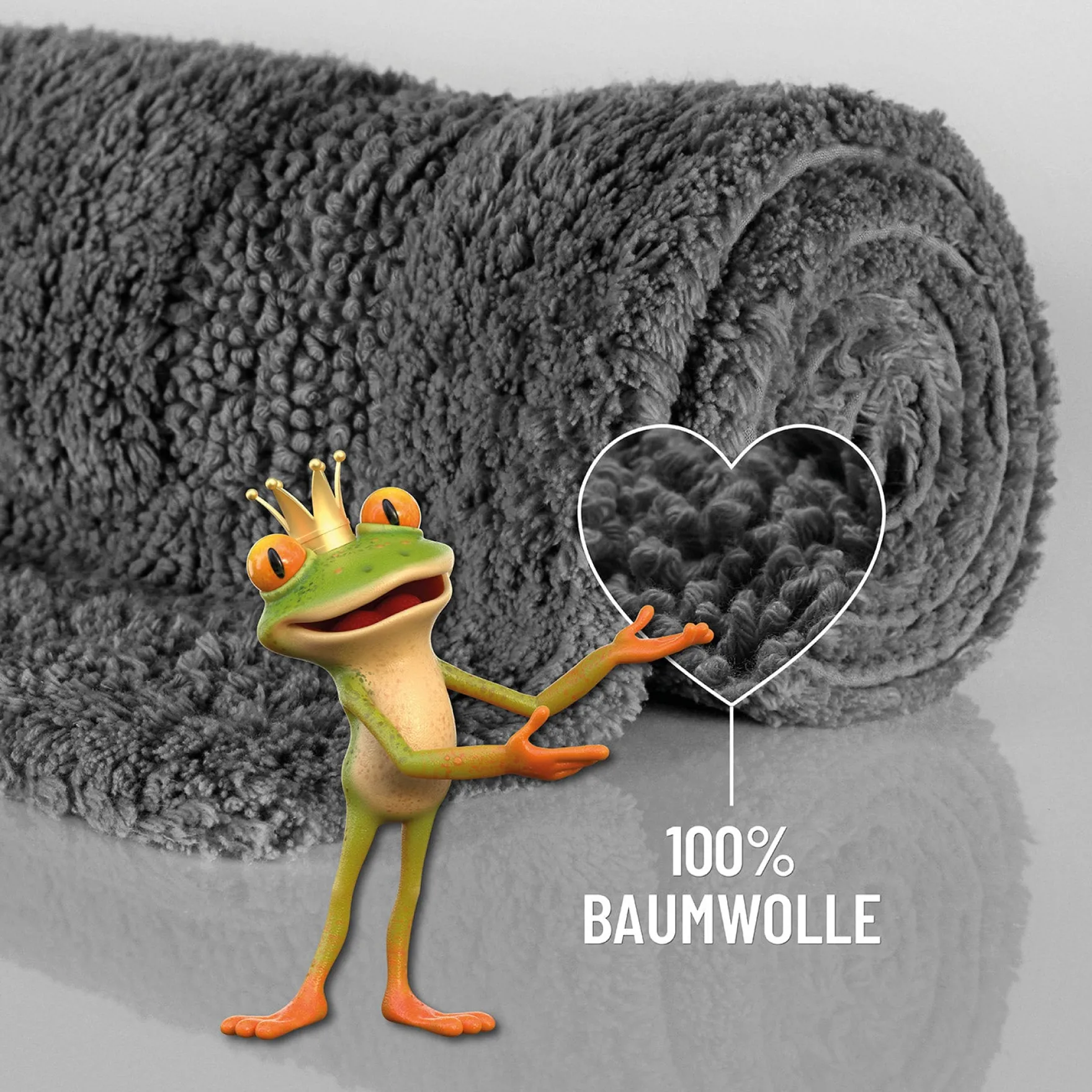 Badteppich Granit Grau "Knut" WECONhome Basics