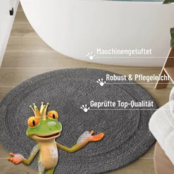 Badteppich Granit Grau