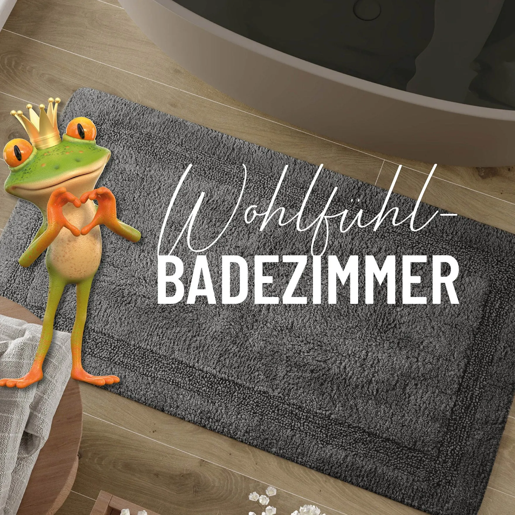 Badteppich Granit Grau "Knut" WECONhome Basics