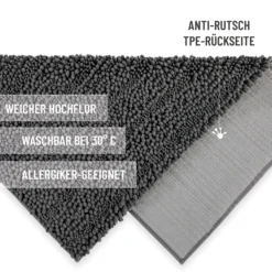 Badteppich Grau