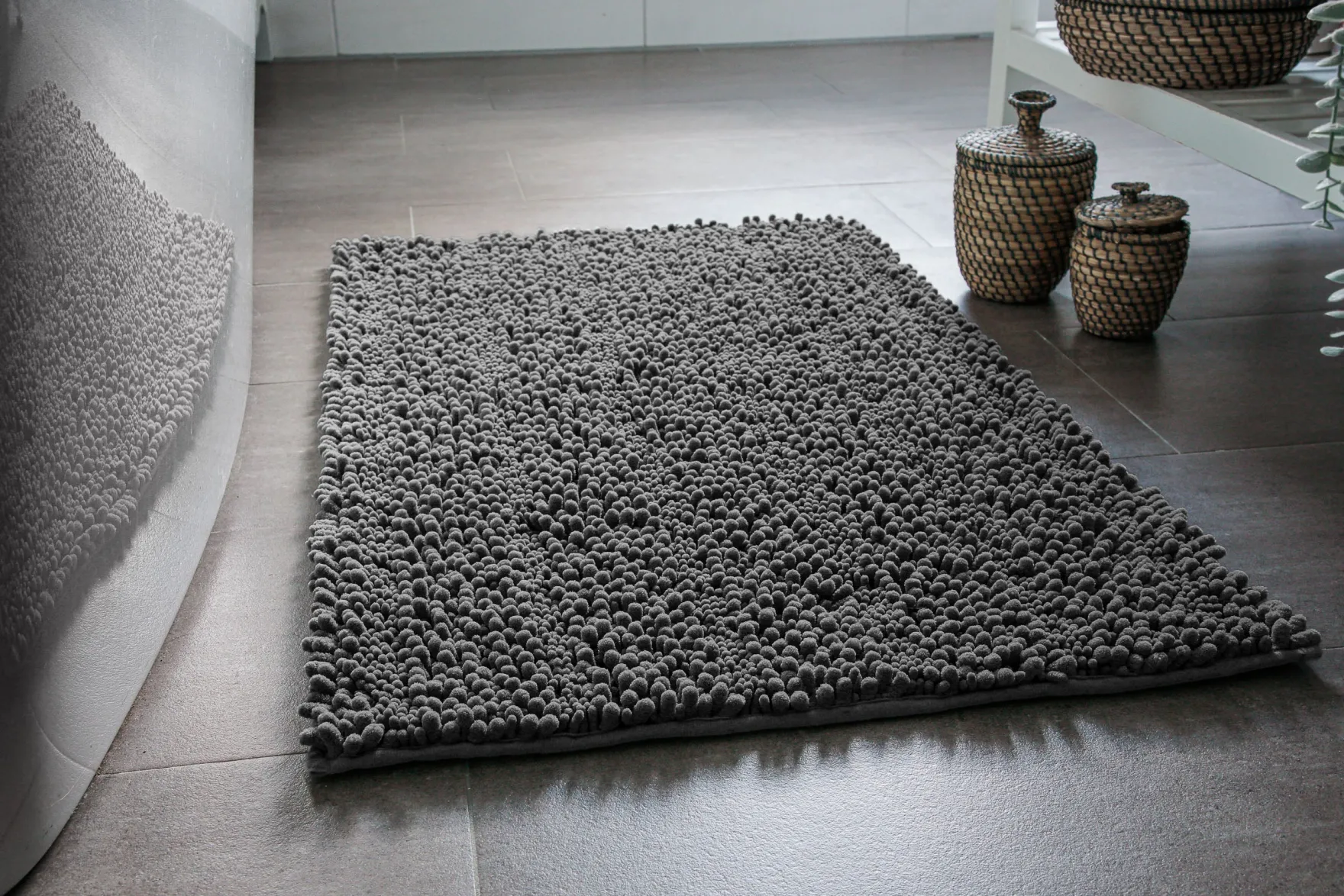 Badteppich Grau "Benno" WECONhome Basics