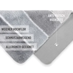 Badteppich Grau Multi