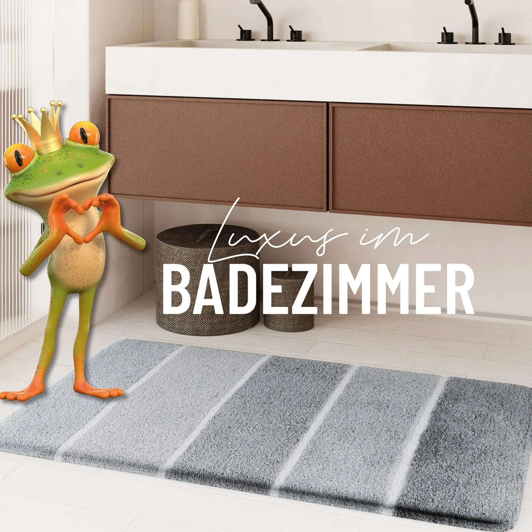Badteppich Grau Multi "Rio Marina" Homie Living