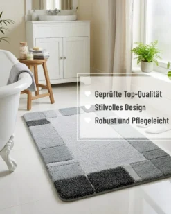 Badteppich Grau Multi