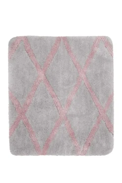 Badteppich Grau Rosa